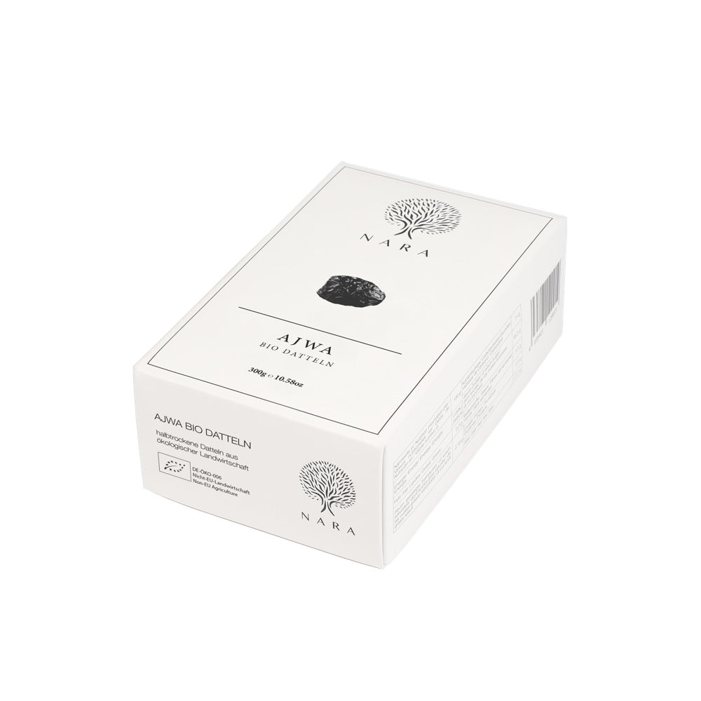 Cutie de 300g cu curmale Ajwa bio de la far&fresh