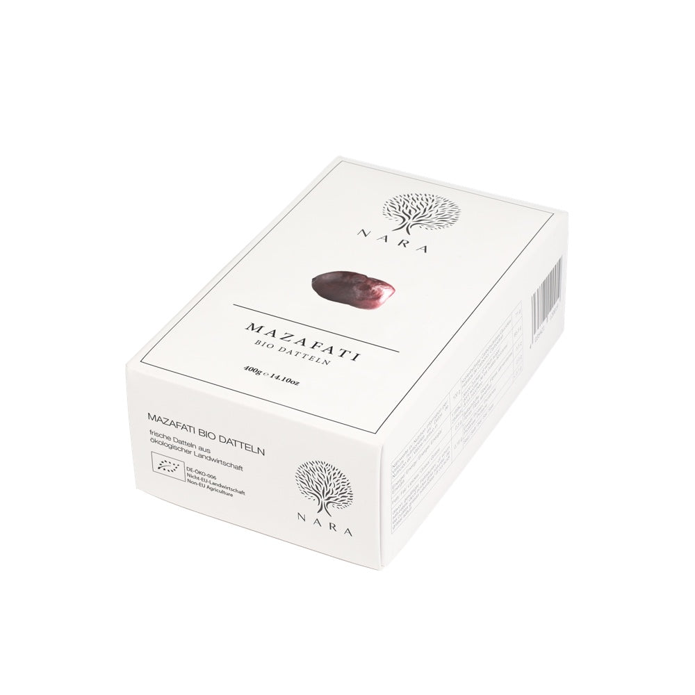 Cutie de 400g cu curmale Mazafati bio de la far&fresh